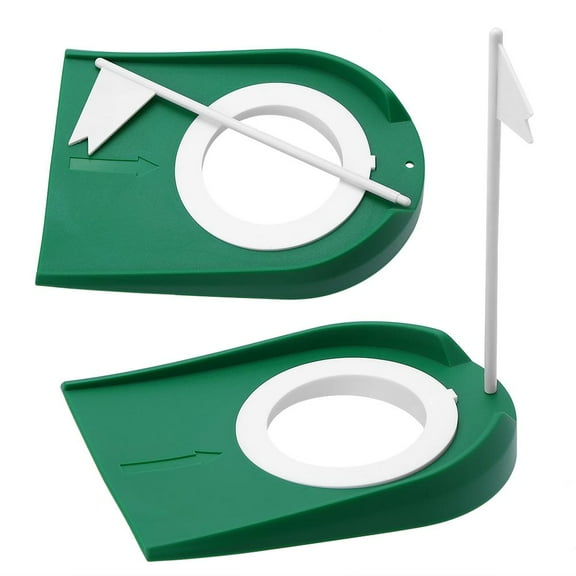 Yosoo Indoor Outdoor Plastic Golf Putting Cup Practice Aids with Adjustable Hole White Flag, Plastic Golf Putting Cup,Putting Cup