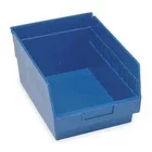 Quantum Storage Systems Qsb207bl Shelf Storage Bin, Polypropylene, Blue, 6 In