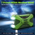 thumbnail image 2 of 10000 MAH Emergency Radio Solar Wave Radio Portable Radio with Phone Charger Green LED Flashlight-WELLNGS, 2 of 5