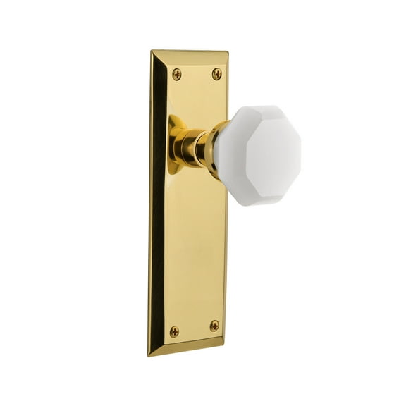 Nostalgic Warehouse Nykwaw_Prv_238_Nk New York Solid Brass Rose Privacy Door Knob Set -