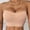 c01Beige, variant on Strapless Push Up Bras for Women Wireless Bandeau Bra Non-Slip Solid Color Tube Top Padded Convertible Bralette Red S