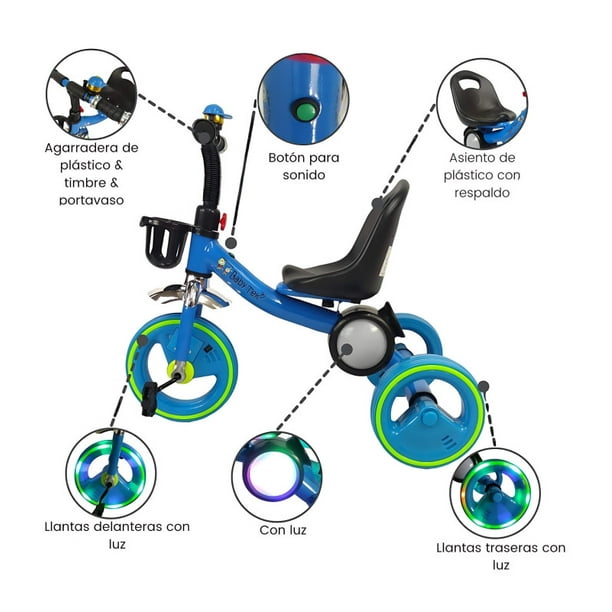 Amazon Triciclos Con Agarradera Triciclo Doble Asiento Triciclo