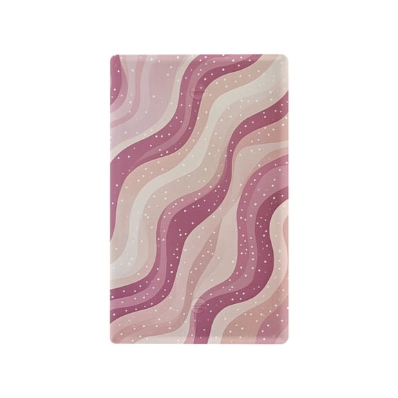 Yayeee Blank Wall Plate Cover 1-Gang 4.5"x2.7" Home Unused Decorative Outlet, Pink Brown Pattern