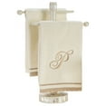thumbnail image 2 of Monogrammed Gifts, Fingertip Towels, 11 x 18 Inches - Set of 4- Decorative Golden Brown Embroidered Towel - Extra Absorbent 100% Cotton- Personalized Gift- For Bathroom/ Kitchen- Initial D (Ivory), 2 of 6