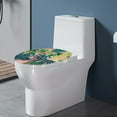 thumbnail image 3 of ZIATUBLE Tropical Palm Leaves Toilet Lid Dust Cover Restrooms Toilet Cover Mat Elongated Toilet Cover Protector Universal Washable Toilet Seat Cover for Bathroom Decoraction, 3 of 6