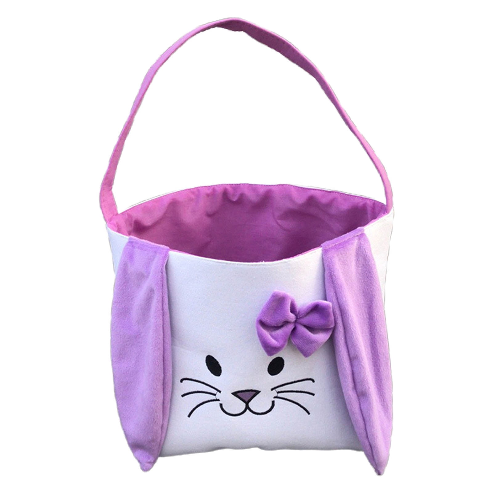 Easter Bunny Basket Bag for Kids Boys Girls Personalized Candy Egg Baskets  with Long Ear Gifts Storage Buckets 