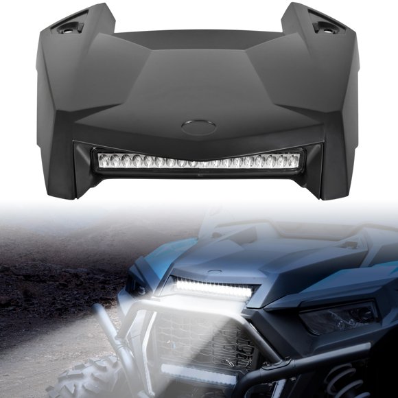 SAUTVS Turbo Hood Scoop with LED Spotlight for Polaris RZR XP 1000/ RZR TURBO 19-23, Hood Scoop with LED Auxiliary Light Kit for Polaris RZR XP 1000/ XP 4 1000/ TURBO XP 4 / TURBO S 4 2019-2023