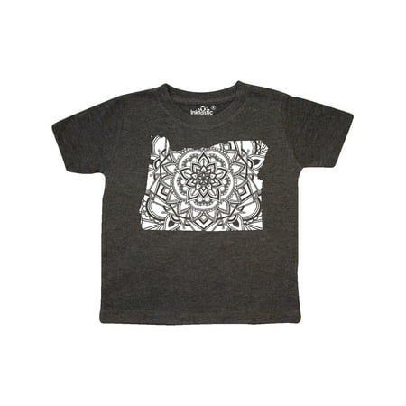 

Inktastic Oregon Silhouette Mandala Gift Toddler Boy or Toddler Girl T-Shirt