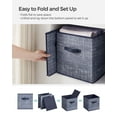 thumbnail image 2 of 13" Storage Cube Bin 6 Foldable Fabric Storage Bin with Double Handles for Living Room Bedroom Office Navy Blue, 2 of 9