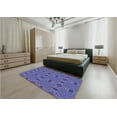 thumbnail image 4 of Ahgly Company Indoor Rectangle Patterned Deep Periwinkle Purple Area Rugs, 6' x 9', 4 of 6