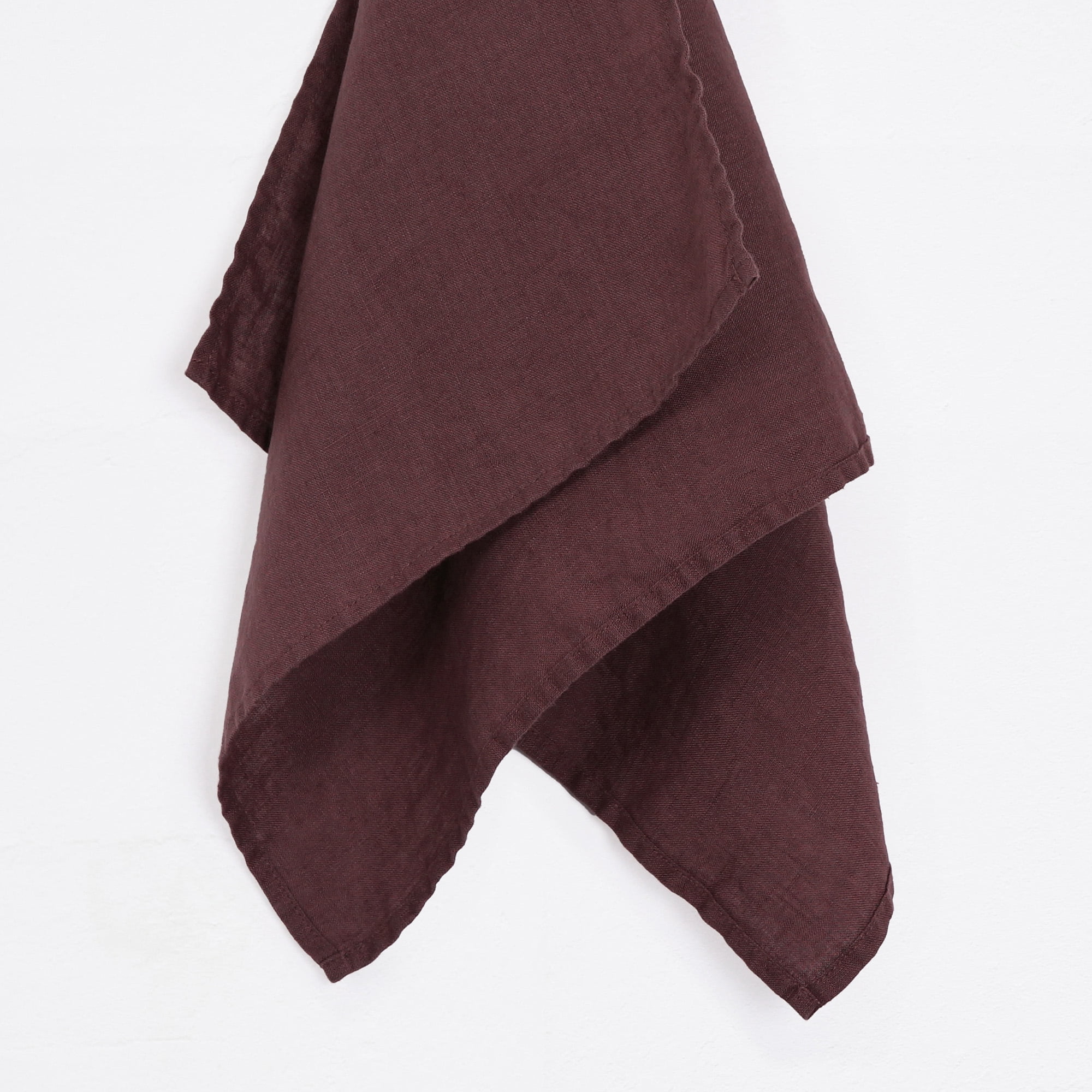 100% Linen Tea Towels 14 x 28 Inch Kitchen Dish and Hand Towels Set of 4 - Coffee
