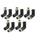 thumbnail image 1 of 10 Piezas Adaptador de Audio Enchufe Ajustable Macho una Hembra Adaptador XLR de ÁNgulo Recto 3 Negro (Adaptador XLR de 90 Grados), 1 of 7