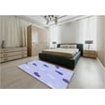 thumbnail image 5 of Ahgly Company Machine Washable Indoor Rectangle Transitional Heavenly Blue Area Rugs, 2' x 4', 5 of 7