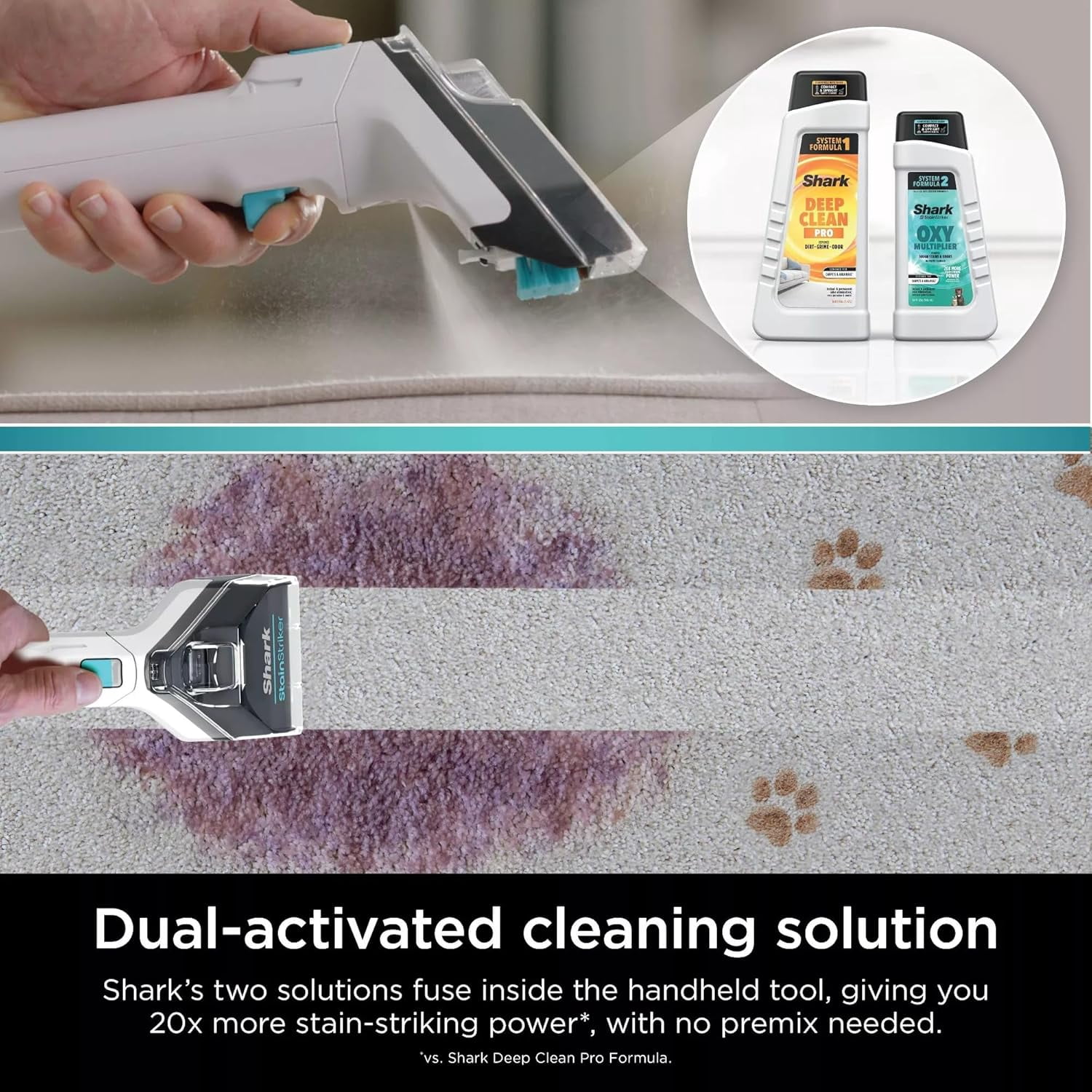 Restored Shark StainStriker Portable Carpet & Upholstery Cleaner - Spot, Stain, & Odor Eliminator, PX201 (Refurbished)