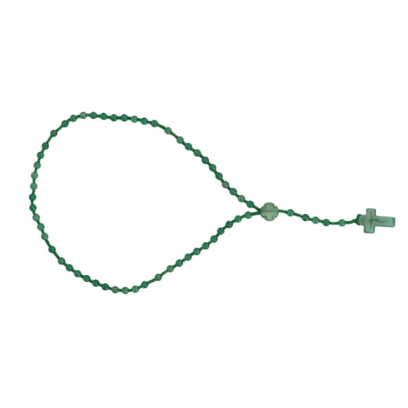 Rosario verde Cuentas de rosario católico Brillo Ágata sosteniendo Rosario Collar de rosario Tecnología de vanguardia Jadeshay A