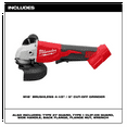 thumbnail image 2 of Milwaukee Tool M18 Brushless 4-1/2" / 5" Cut-Off Grinder, Paddle Switch, 2 of 12