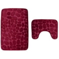 thumbnail image 1 of Bath Mats Sets 2 Pieces Non Slip Bath Mats and Pedestal Mat Set for Bathroom Machine Washable Toilet Mats (Red), 1 of 3