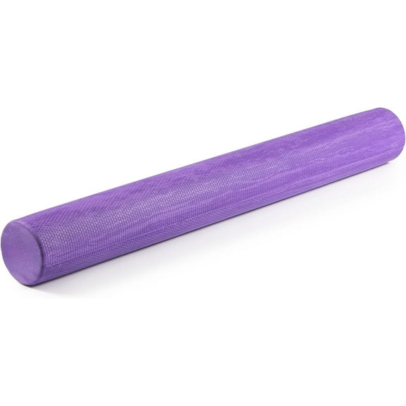 PRO-Roller Standard Density Foam Roller – Medium Density Foam Roller for Physical Therapy, Pilates, Yoga Foam Roll Exercises, and Muscle Recovery - Purple 36" x 4"