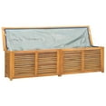thumbnail image 3 of vidaXL Boîte de Rangement de Jardin avec Sac 200x50x53 cm Bois Massif Teck, 3 of 5