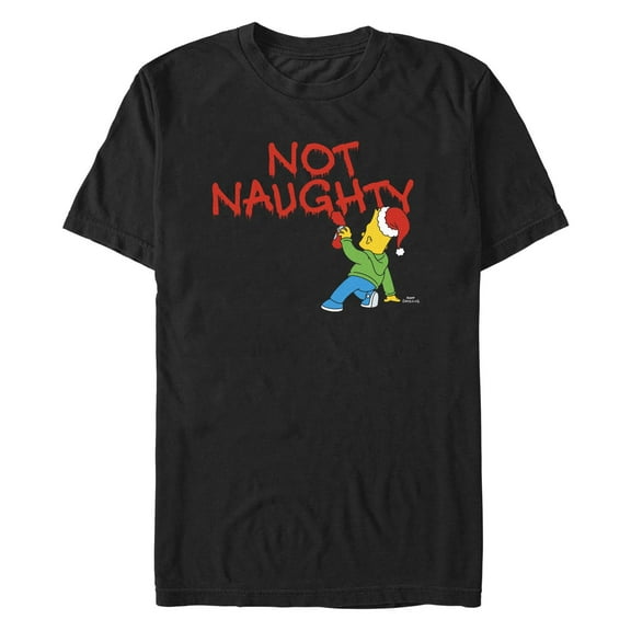 Men's The Simpsons Bart Not Naughty Graphic T-Shirt