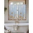 thumbnail image 4 of Starfish Summer Beach Bathroom Window Curtain, Coastal Ocean Wooden Sea Shell Light Filtering Coffee Kitchen Curtains, Bedroom Living Room Curtains 2 Panel 84"x45", 4 of 6