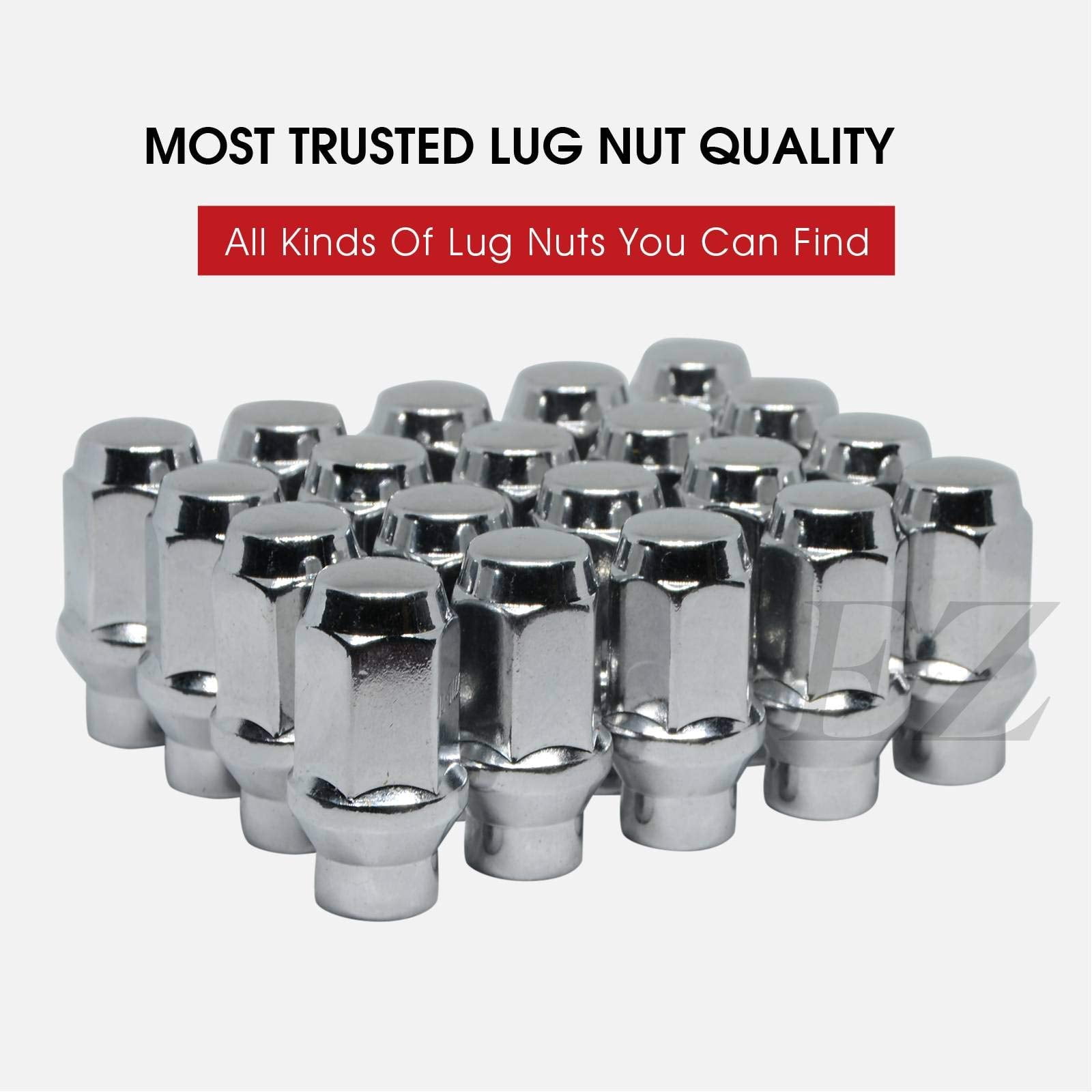 20 ET Conical Bulge Long Lug Nuts 1/2"-20 with Offset Washers 0.33" Shank 0.62" Dia 1.75" Length