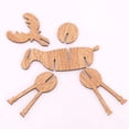 thumbnail image 3 of Gymnture christmas 4 Wood Christmas Reindeer Statues - Table Centerpieces, 3 of 10