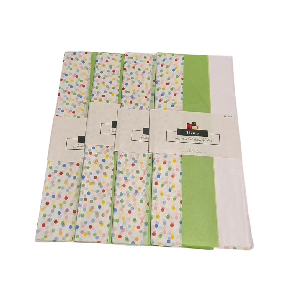 CIRCLE- Tissue Paper Gift Wrap 200 Sheets 16.5 In. × 24 Inch Birthdays Diy Craft Holiday