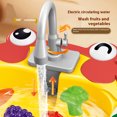 thumbnail image 2 of Bewildely Cocina de juguete para niños de ABS, fregadero eléctrico y casa de juego de agua para niñas y niños. Muebles de casa de muñecas, 2 of 6