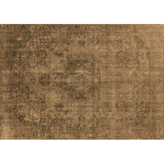 Ahgly Company Indoor Rectangle Oriental Brown Industrial Area Rugs, 6' x 9'