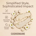 thumbnail image 3 of Cushionaire Venue Women’s Strappy Toe-Loop Slide Sandals with Gold-Tone Accent & Memory Foam Comfort | Minimalist Summer Sandals for Women with Wide Widths Available, 3 of 11
