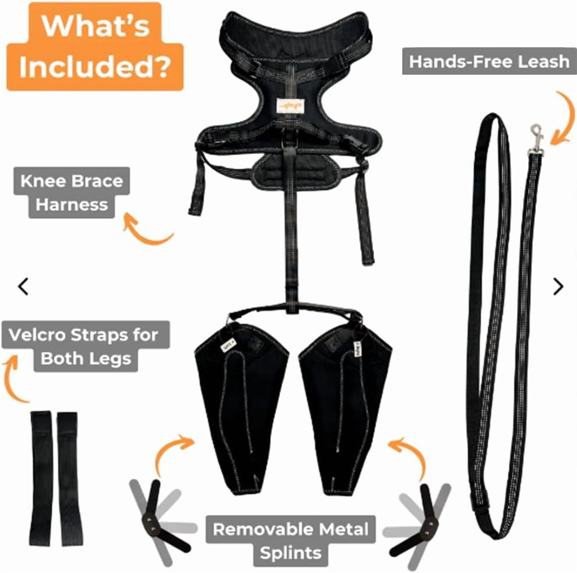 Wag Wize Knee Brace Harness for Dogs — Immediate Pain Relief & Improve Mobility,Wagwize Dog Knee Brace with Harness/4 Limb Wear Adjustable/Metal Stabilization System,Wagwize Dog Hip Brace (M)