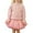 t#190Pink446, variant on CAIVO Kids Outfit Sets Girls Long Sleeve O-Neck Sweater Protruding Skirt Handmade Floral Puffy Skirt Knitted Classic Clothes Sets