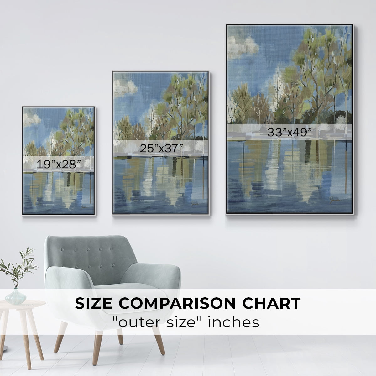 Enchanted Forest I Framed Premium Gallery Wrapped Canvas - Ready to Hang - 17 x 25 - White Floating Frame