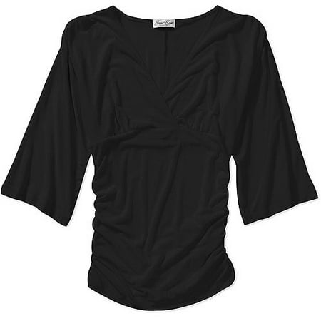 Susie Rose Collection Women's Knit Jersey Shirred Top
