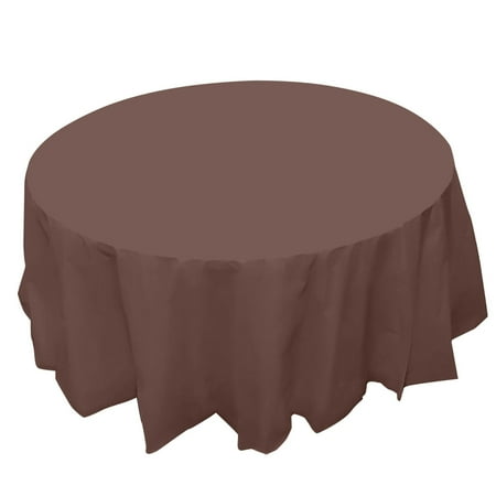 

WRXMIJNHGSA Tablecloth 12 Pack Premium Plastic Disposable 84 Inch Round Tablecloth Round Table Covers
