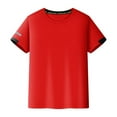 thumbnail image 3 of Sinleey Kids Boys Dry-Fit Moisture Wicking Athletic Performance Short-Sleeve T-Shirt Basketball Red 150, 3 of 7