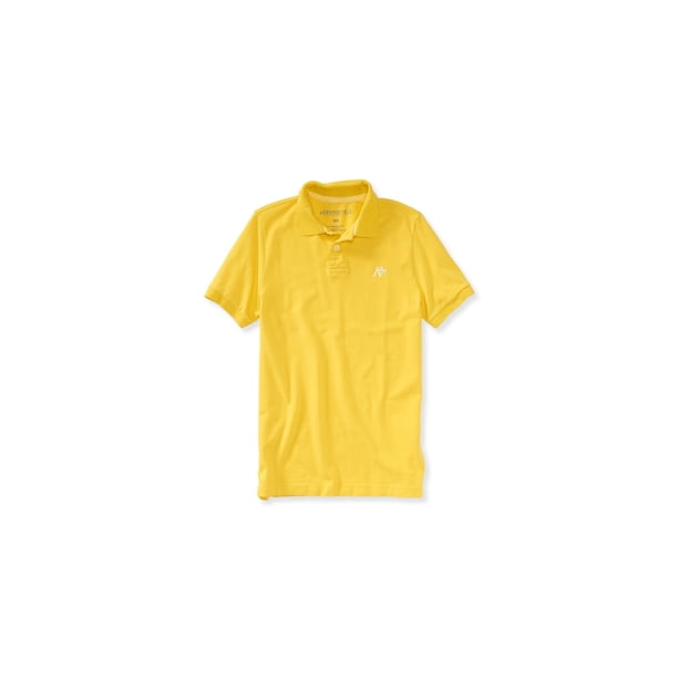 Aeropostale - Polo de rugby para hombre A87, color amarillo, grande Aeropostale polo, rugbi