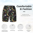 thumbnail image 6 of Picia Snake And Flower pattern Mens Swim Trunks with Compression Liner Stretch Beach Shorts Quick Dry with Zipper Pockets No-Chafing Board Shorts-Small, 6 of 9