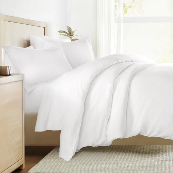 Vintage-Washed Sateen Cotton Duvet Cover Set & Comforter Bedding Bundle - Ultra-Soft and Plush, All-Season Comfort by Comfort Canopy