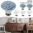 thumbnail image 6 of 10 Pcs Drawer Pull Handles Round Cabinet Knobs Vintage Ceramic Door Knobs for Closet Cupboard Wardrobe Dresser White, 6 of 8