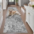thumbnail image 4 of Abstract Area Rug x Modern Rugs for Living Room Neutral Machine Washable Rug Non Slip Carpet for Bedroom Office Living Room Dining Room Nursery Rug Grey &, 4 of 6