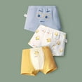 thumbnail image 2 of CYRBOKO Toddler Boys Boxers, Comfy 3 Pieces Elastic Waist Cotton Boys Underwear Yellow Size 3-4 T, 2 of 3