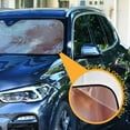 thumbnail image 7 of GZHJMY Pink Gold Marble Car Windshield Sun Shade Foldable Sun Shield Shade for Blocks UV Rays Protector-Keeps Your Vehicle Cool for Most Sedans SUV Truck,55"x27.6", 7 of 7