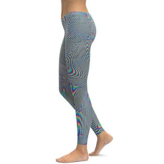 Psychedelic Abstract Leggings Size: XS for Women | FIERCEPULSE