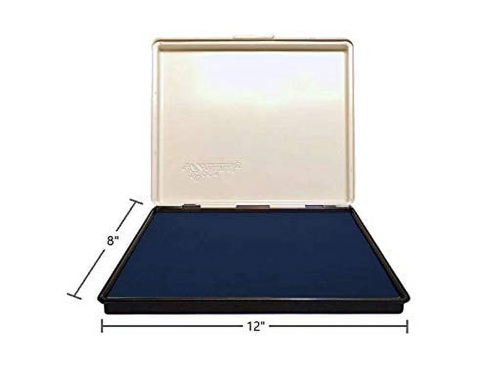 Infusion 8" x 12" Extra Large Industrial Stamp Ink Pad, Your Go To Large Stamp Ink Pad for Bright Color, Even Coverage and Durability, Navy Blue Stamp Pad