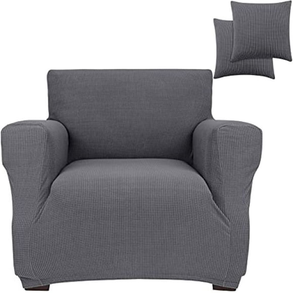 Jinamart Armchair Cover Stretch Elastic Chair Slipcover, 1-Piece (Dark Grey, Small)