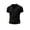 Black, variant on Men's Vintage Frayed V-Neck T-Shirt Short Sleeve Distressed Raw Edge Casual Tee Retro Textured Summer Tops White L