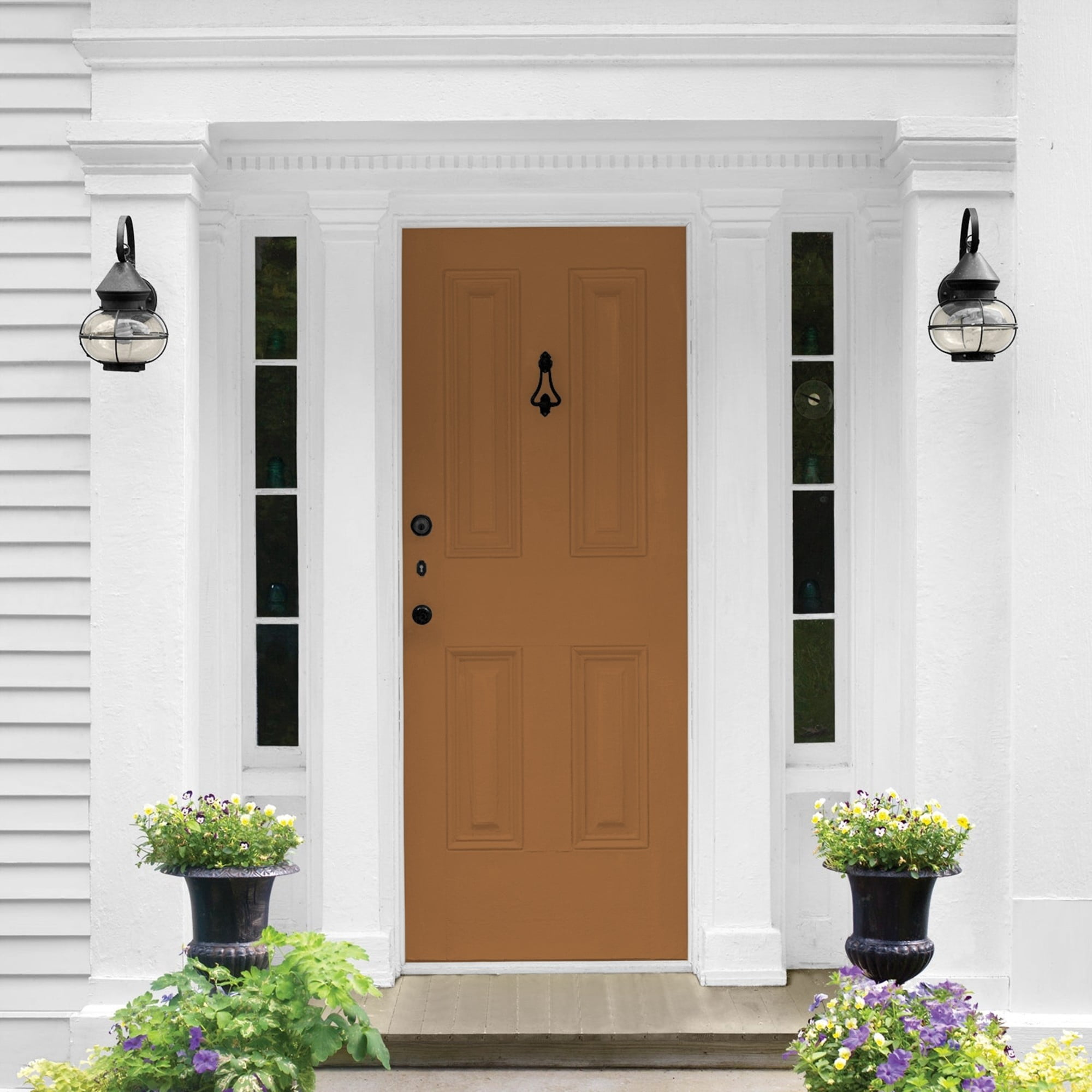 Glidden HEP Ginger / Orange Semi-Gloss Exterior Paint with Primer, 1 Quart