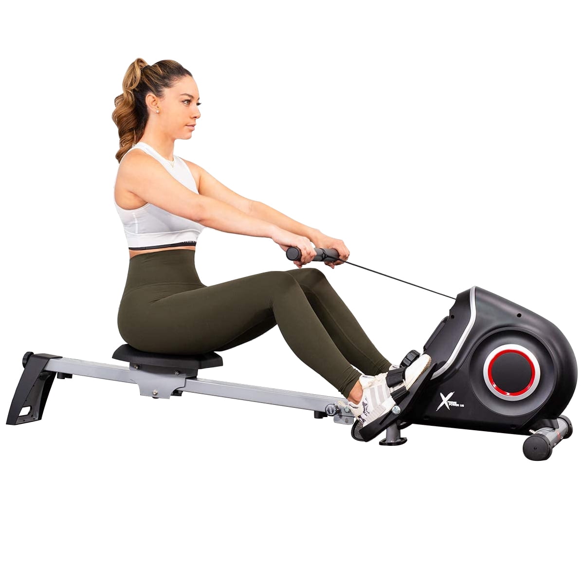 Magnetic Rowing Machine Rower w/ LCD Monitor Exercise Fitness Cardio Training 